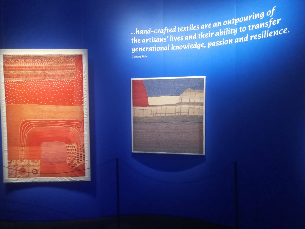 Myriad textural pieces on display at the exhibition featured weaving
