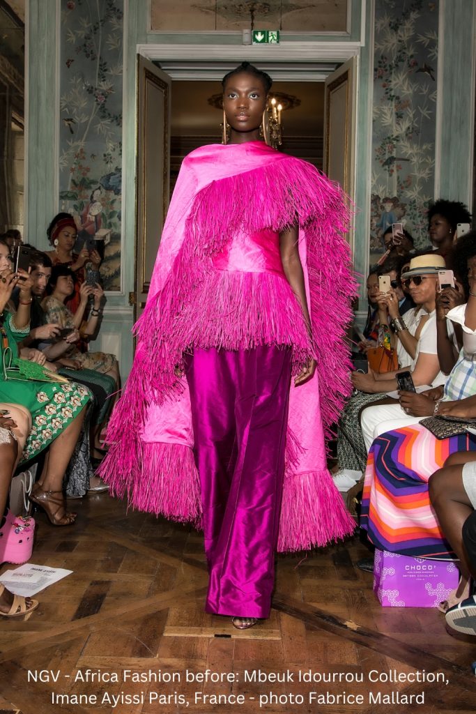 NGV - Africa Fashion before: Mbeuk Idourrou Collection, Imane Ayissi Paris, France - photo Fabrice Mallard